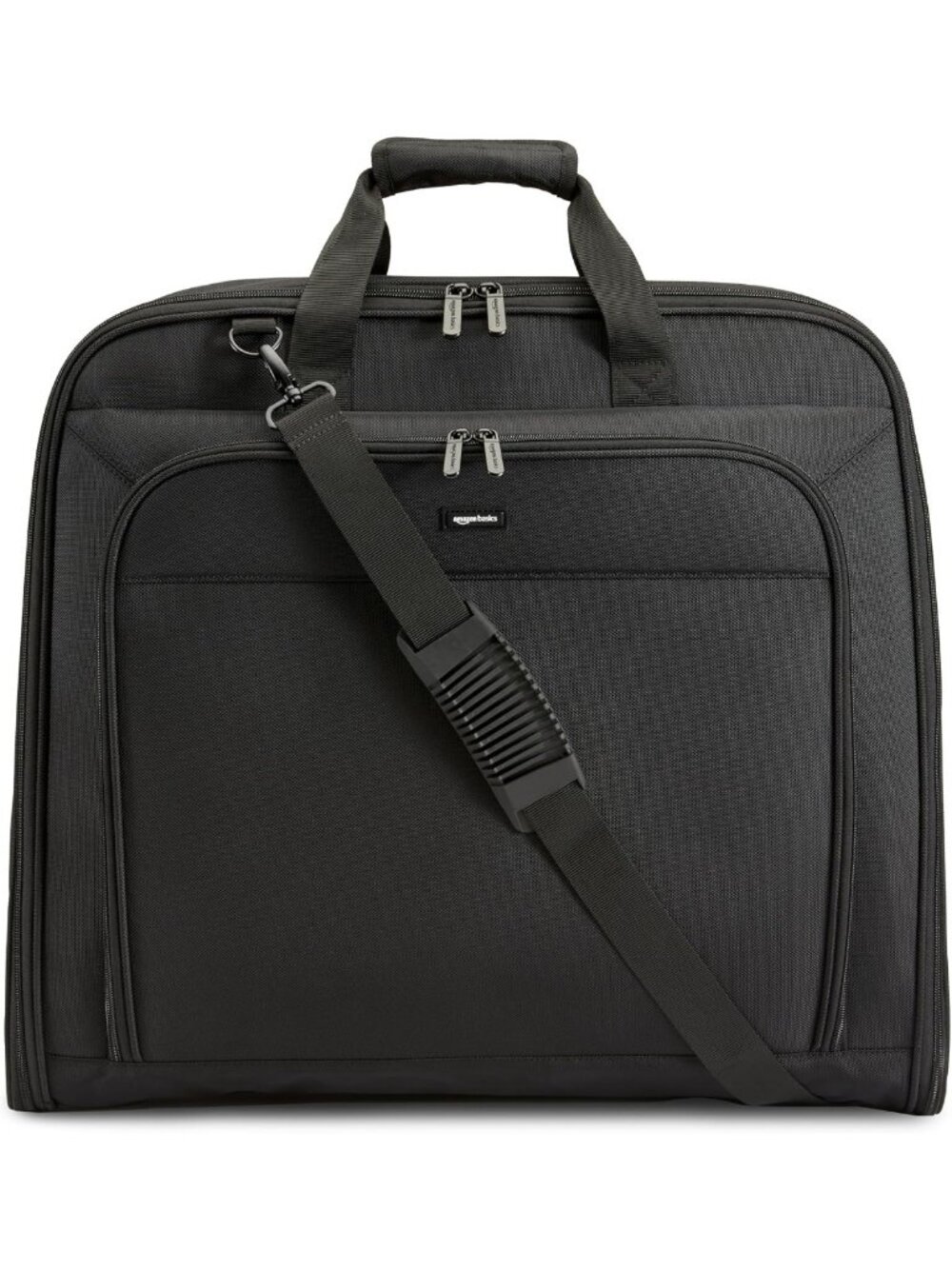 Spacious 43" Travel Garment Bag with Detachable Strap, Pockets, & Trifold Design
